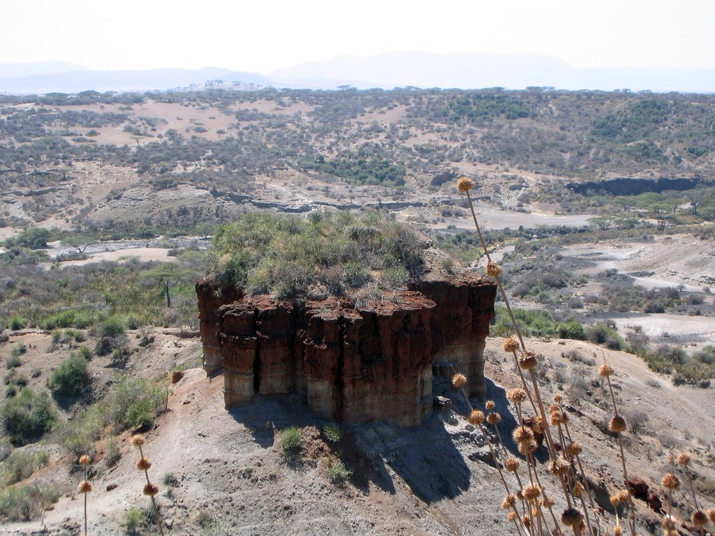 Olduvai Gorge - Looking out into Olduvai Gorge, Drs. Louis and Mary Leakey - renowned ...