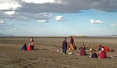 Masai sul Natron asciutto