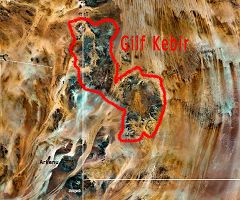 Mappa con visione d’insieme del Gilf Kebir
