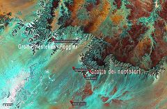 Mappa grotte Nuotatori e Mestekawi