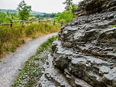 Baggero: strati di travertino