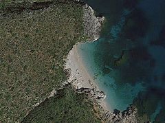 Cala della Capreria (dal satellite)